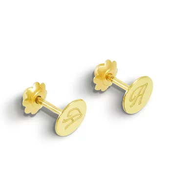 14K Baba Érme Fülbevaló Monogrammal