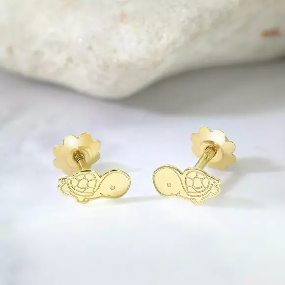 14K Teknős Baba Fülbevaló