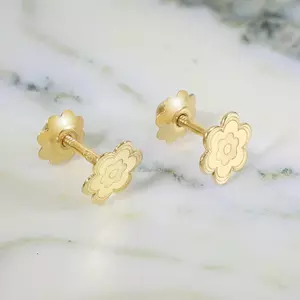 14K Virág Baba Fülbevaló