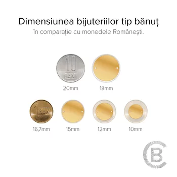 Gyónási keresztelési érme – 15 mm – 14 karátos sárga arany