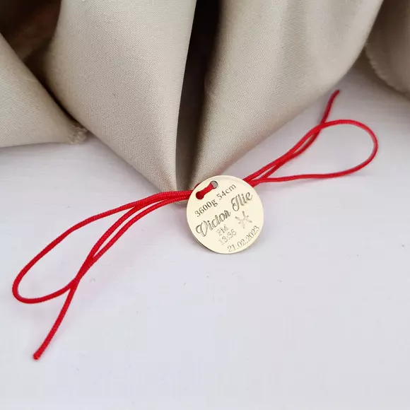 Gyónási keresztelési érme – 15 mm – 14 karátos sárga arany