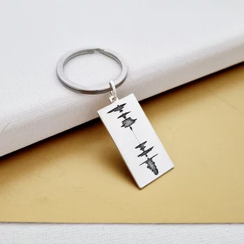 Ezüst Hangminta Kulcstartó