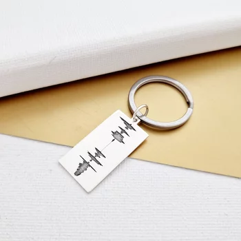 Ezüst Hangminta Kulcstartó