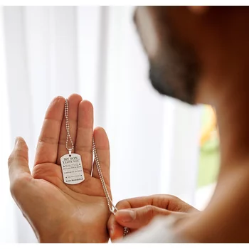 Katonai lánc My Son medállal - ezüst 925