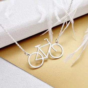 Kerékpár Nyaklánc - 925 Sterling Ezüst - Körkapocs