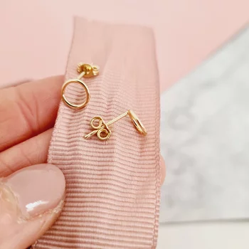 14K Kivágott Érme Fülbevaló