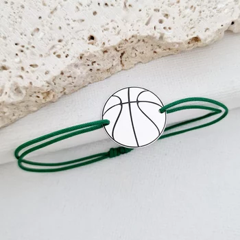 Kosárlabda Karkötő - 925 Sterling Ezüst - Állítható Zsinór