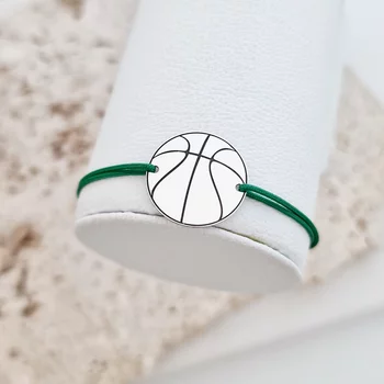Kosárlabda Karkötő - 925 Sterling Ezüst - Állítható Zsinór