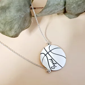 Kosárlabda Nyaklánc - 925 Sterling Ezüst - Körkapocs