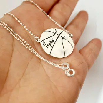 Kosárlabda Nyaklánc - 925 Sterling Ezüst - Körkapocs
