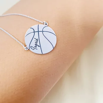 Kosárlabda Nyaklánc - 925 Sterling Ezüst - Körkapocs
