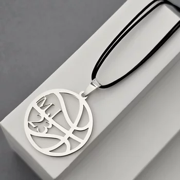 Kosárlabda Nyaklánc – Személyre Szabott Monogram – 925 Sterling Ezüst - Állítható Zsinór