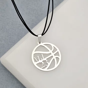 Kosárlabda Nyaklánc – Személyre Szabott Monogram – 925 Sterling Ezüst - Állítható Zsinór