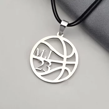 Kosárlabda Nyaklánc – Személyre Szabott Monogram – 925 Sterling Ezüst - Állítható Zsinór