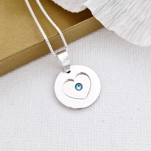 Ezüst Rejtett Üzenet Nyaklánc Swarovski kristállyal