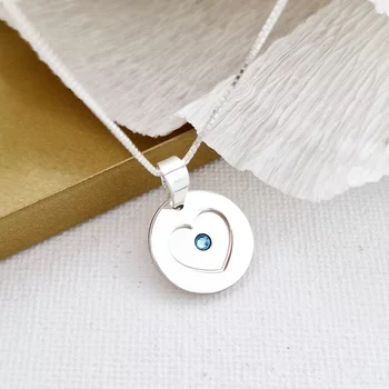 Ezüst Rejtett Üzenet Nyaklánc Swarovski kristállyal