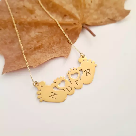 14K Sárga Arany - 4 Talp Nyaklánc