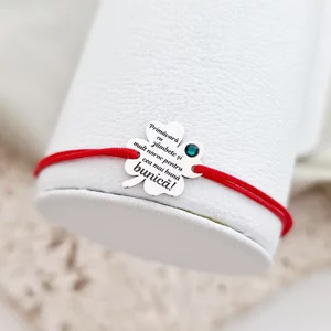 Ezüst karkötő Swarovski kristállyal - Mosolygó Tavasz - 925 Ezüst - Állítható zsinór, többféle szín