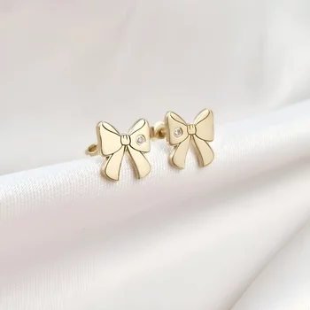 Masni Fülbevaló – Természetes Gyémánt - 18K Sárga Aranyozott 925 Sterling Ezüst