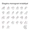 Monogramm Choker Nyaklánc - 925 Sterling Ezüst - Swarovski Kristály - Szilikon Szál