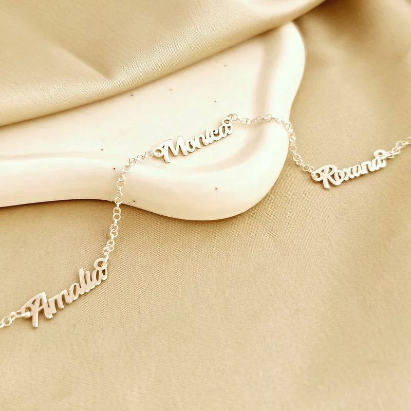 Név Nyaklánc - Kapcsolódás - 3 Név - 925-ös Ezüst