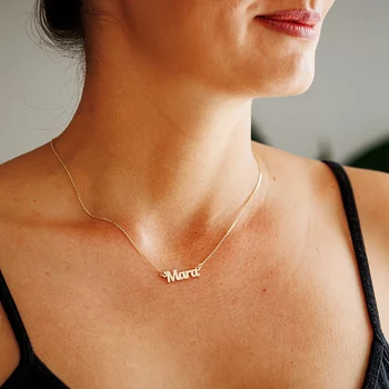 Névlánc – 3/4 betűs név – 14K sárga aranyból