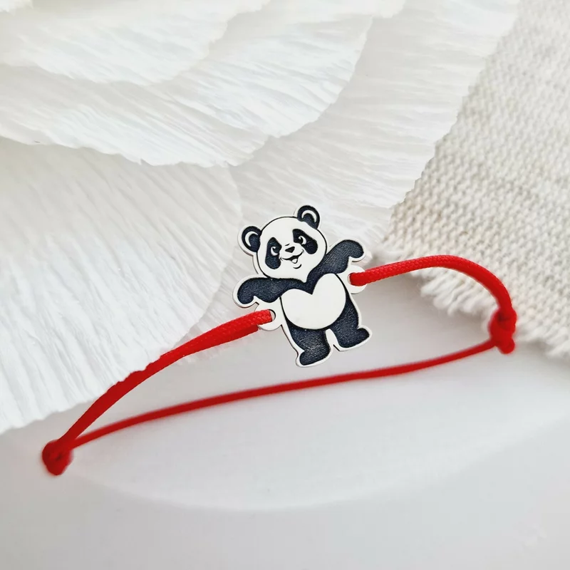 Panda Karkötő - 925 Sterling Ezüst - Állítható Zsinór