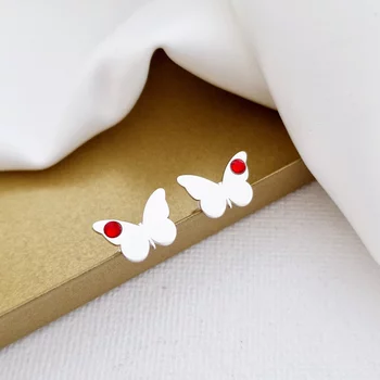 Pillangó Fülbevaló - 925 Sterling Ezüst - Swarovski Kristály - Stekkeres