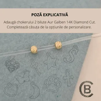 14K Gyémánt Szív Szilikon Nyaklánc