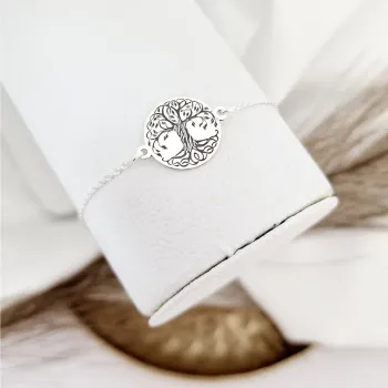 Életfa Karkötő - 925 Sterling Ezüst Érme- Lánc