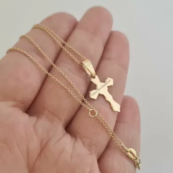 14K Kereszt Nyaklánc