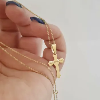 14K Kereszt Nyaklánc