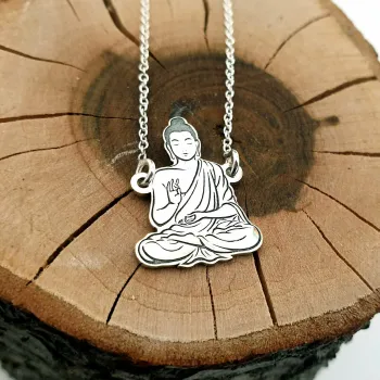 Ezüst Buddha Nyaklánc