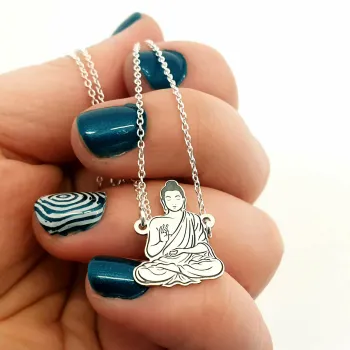 Ezüst Buddha Nyaklánc