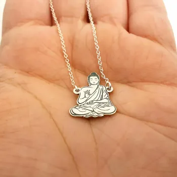 Ezüst Buddha Nyaklánc