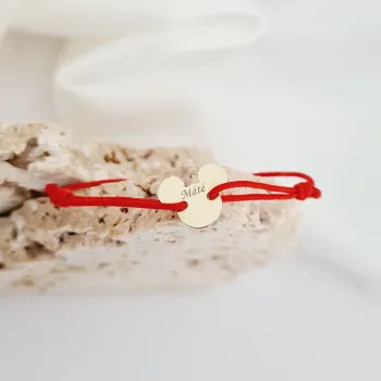 9K Egérke Karkötő Névvel és állítható zsinórral