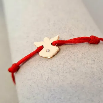 14K Angyal Karkötő Gyémánttal
