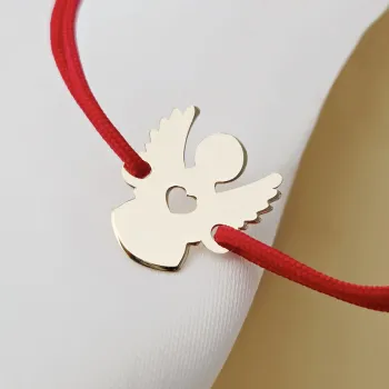 14K Védelmező Angyal Karkötő állítható zsinórral