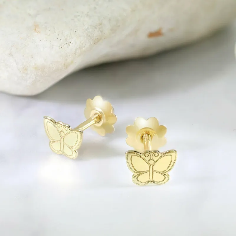 14K Baba Pillangó Fülbevaló