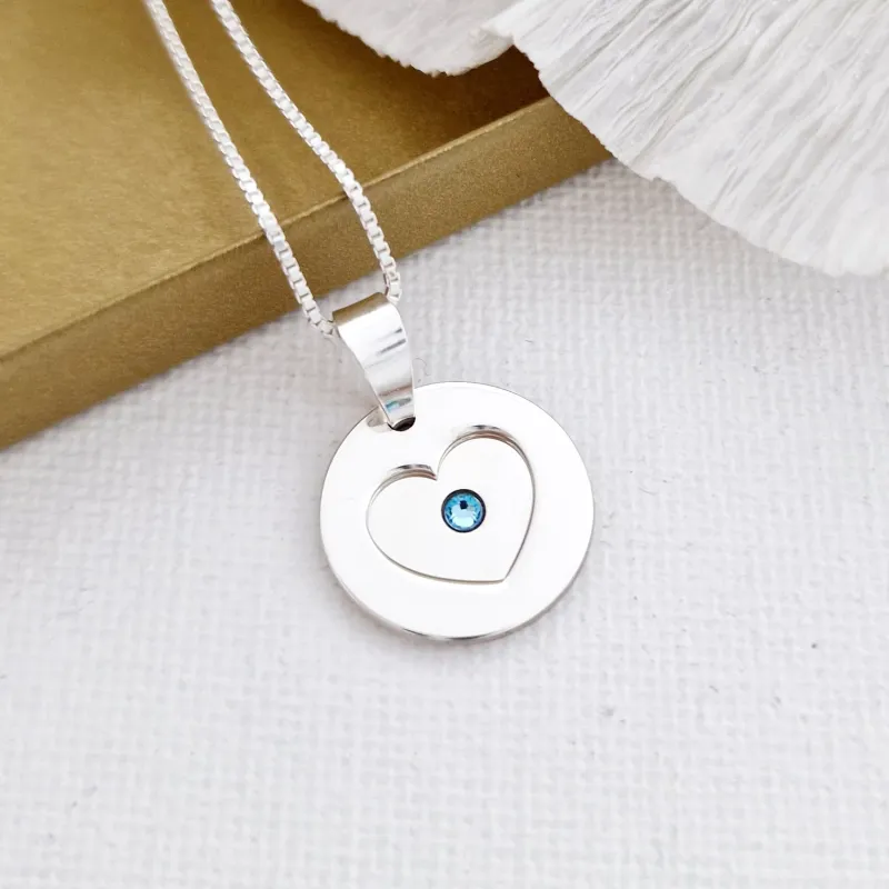 Ezüst Rejtett Üzenet Nyaklánc Swarovski kristállyal