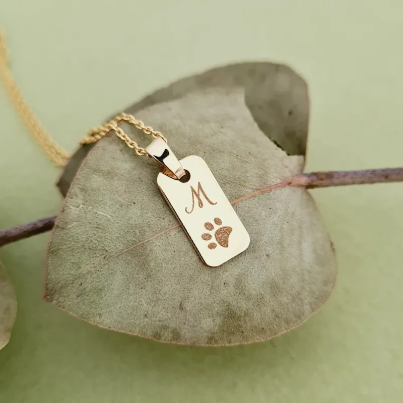 9K Mindig Együtt Nyaklánc Manccsal és Monogrammal