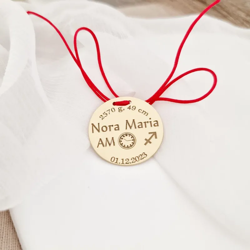 Szent Keresztség Érme - 18K Sárga Aranyozott Sterling Ezüst
