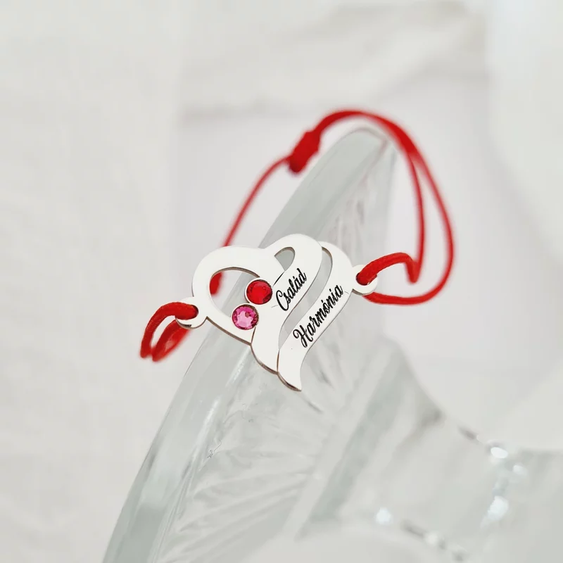 Tiszta Szeretet Ezüst Karkötő Swarovski Kristályokkal és állítható zsinórral