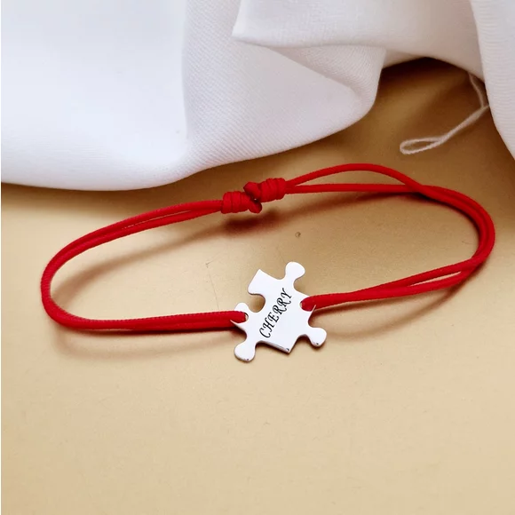 Puzzle Darab Karkötő - 925 Sterling Ezüst - Állítható Zsinór