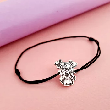 Schnauzer Karkötő - 925 Sterling Ezüst - Állítható Zsinór