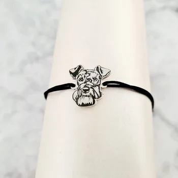 Schnauzer Karkötő - 925 Sterling Ezüst - Állítható Zsinór