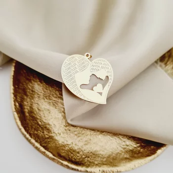 14K Anya-Lánya Szív Medál