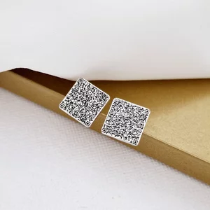 Ezüst QR Kód Fülbevaló