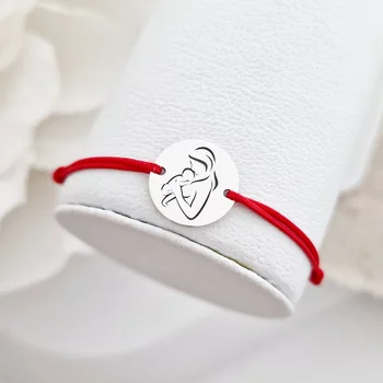 Ezüst Karkötő állítható zsinórral - Újdonsült Édesanya - 925-ös Ezüst