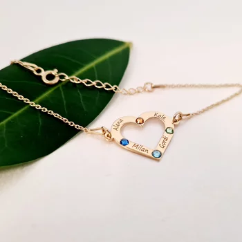 Határtalan Szeretet Szív Karkötő Swarovski Kristállyal és lánccal